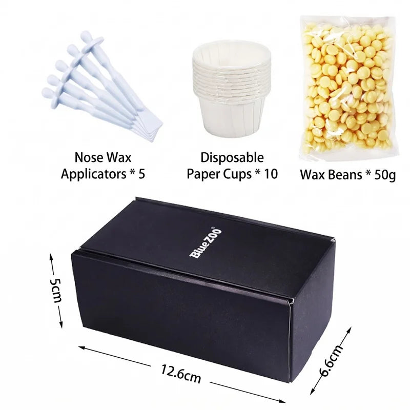 Wax beanPortable Painless Nose Wax Kit For Men & Women Nose Hair Removal Wax Set Paper-Free Nose Hair Wax Beans Cleaning Wax Kit Eternal Bloom Co