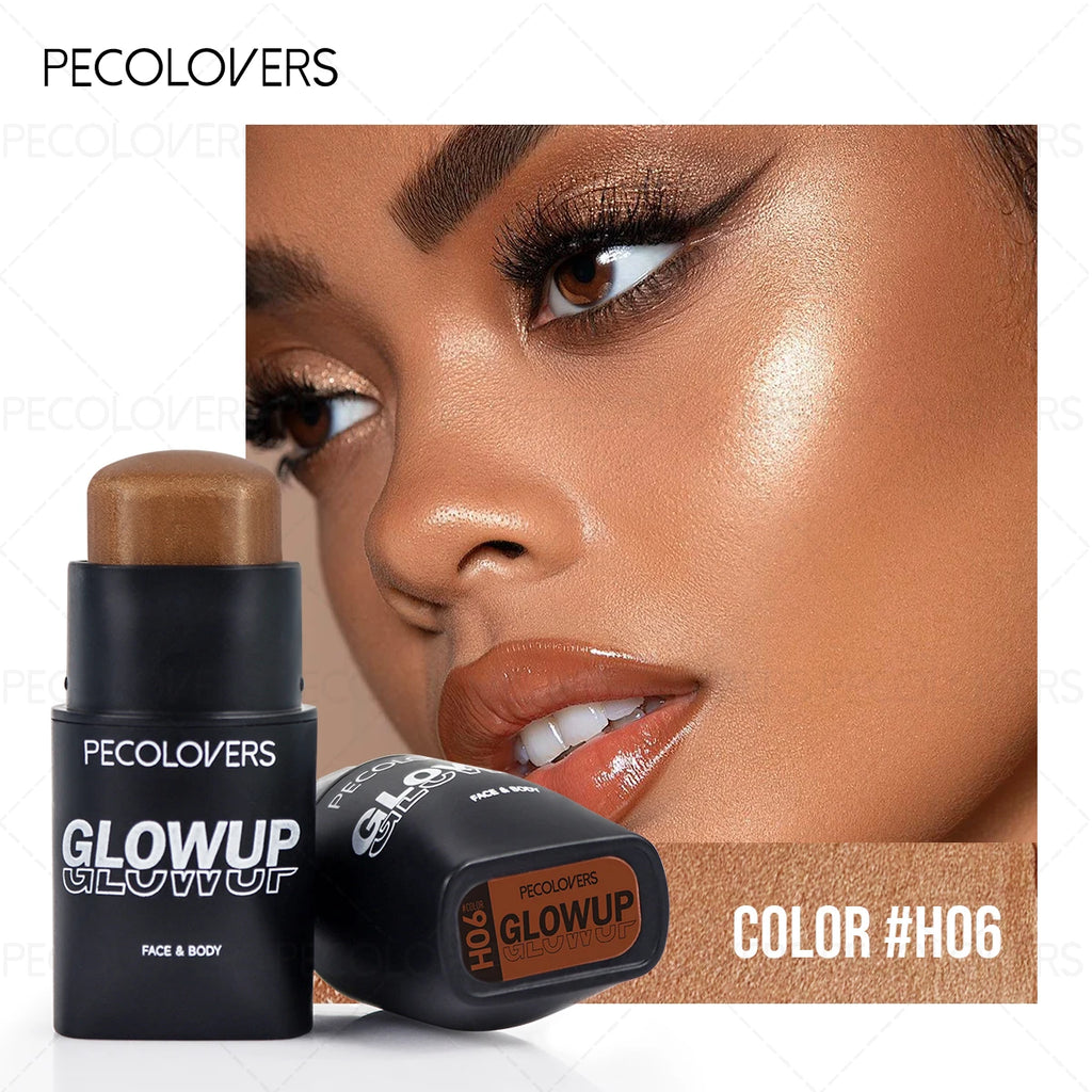 1 Pcs Waterproof Face Highlight Stick, Long-lasting Natural Finish for All Skins, Highlight & Contour & Concealer 3D Face Eternal Bloom Co