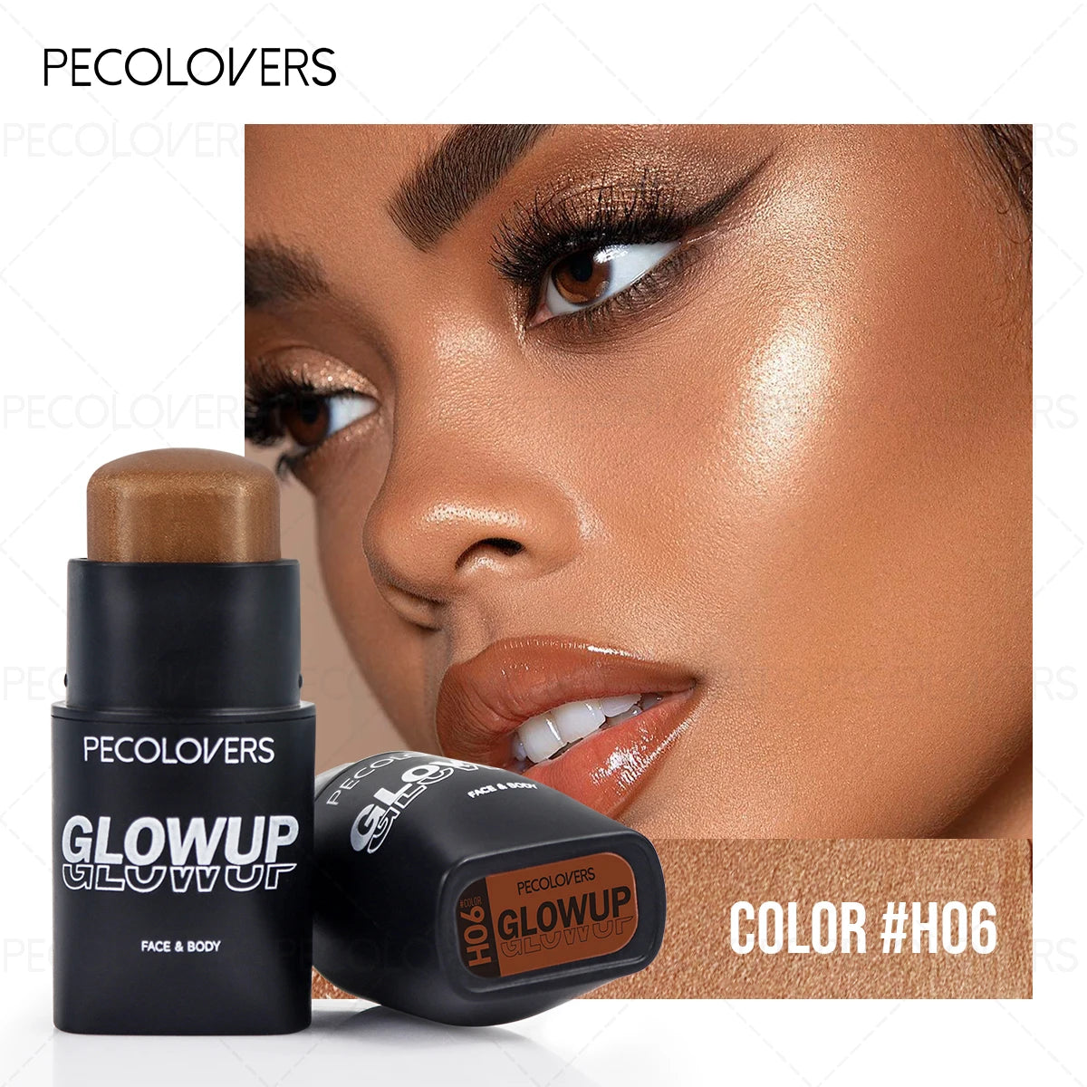1 Pcs Waterproof Face Highlight Stick, Long-lasting Natural Finish for All Skins, Highlight & Contour & Concealer 3D Face Eternal Bloom Co