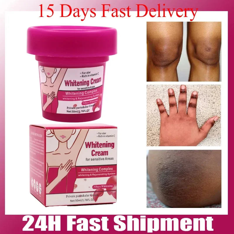 Body Whitening Bleach Cream Brighten Underarm Elbow Knees Joint Removal Intimate Parts Dark Spots Melanin Snow Bleach Cream Eternal Bloom Co