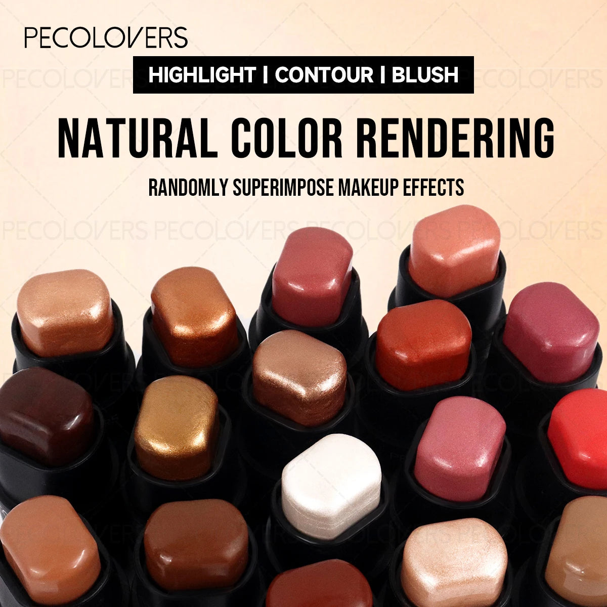 1 Pcs Waterproof Face Highlight Stick, Long-lasting Natural Finish for All Skins, Highlight & Contour & Concealer 3D Face Eternal Bloom Co