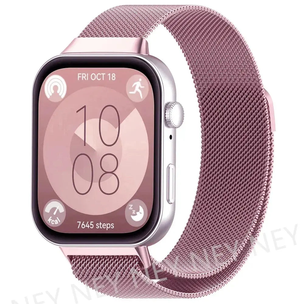 Milanese Loop Band For Huawei Watch FIT 3-4 Strap smart Magnetic stainless steel correa Huawei watch fit 4 pro bands Accessories Eternal Bloom Co