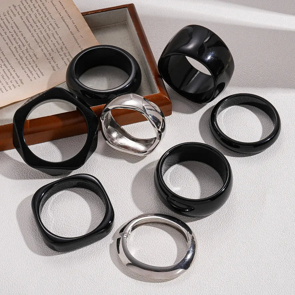 Metal Smooth-surfaced Irregular Square-open Bangle ODMPOD