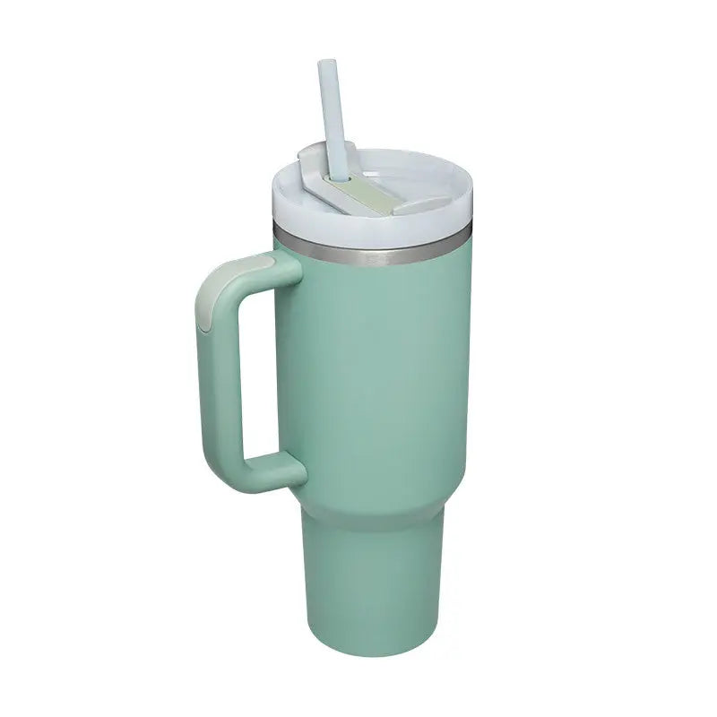 40 Oz Tumbler With Handle Straw Insulated, Stainless Steel Spill Proof Vacuum Coffee Cup Tumbler With Lid Tapered Mug Gifts For Valentine Lover Suitable For Car Gym Office Travel ODMPOD