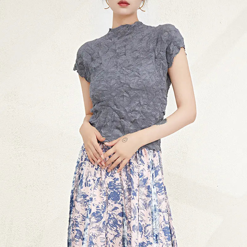 Women's High-grade Peplum Top Bottoming Shirt ODMPOD