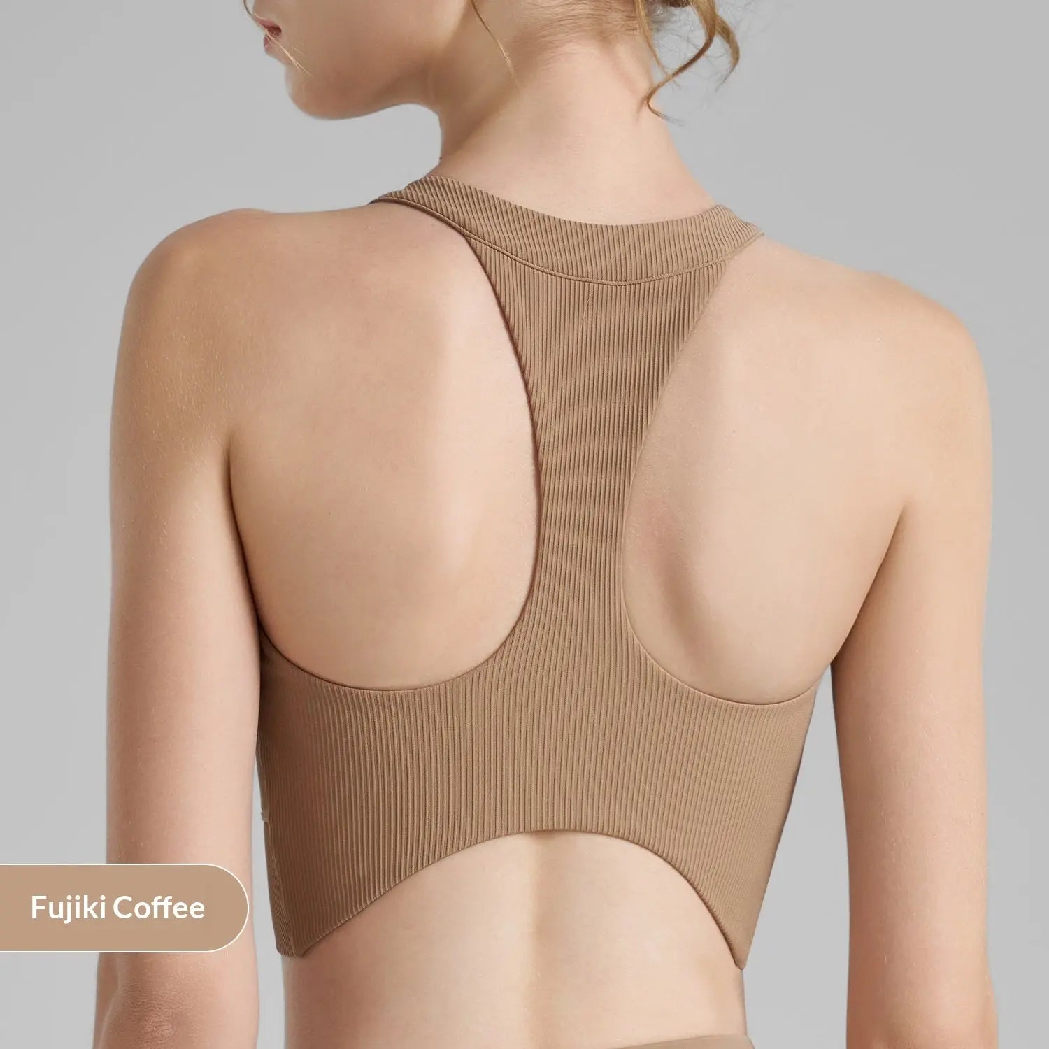 High-intensity Ribbed Yoga Tank Top With Built-in Bra ODMPOD