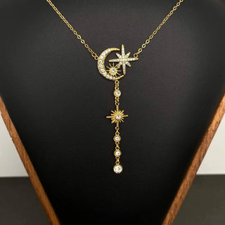 Sun Star 18K Gold Plated Stainless Steel Necklace - FGS/MS