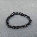 18K Gold-Plated Twist Chain Bracelet Made of 316L Stainless Steel - Hypoallergenic Jewelry by Mio Queena Mio Queena