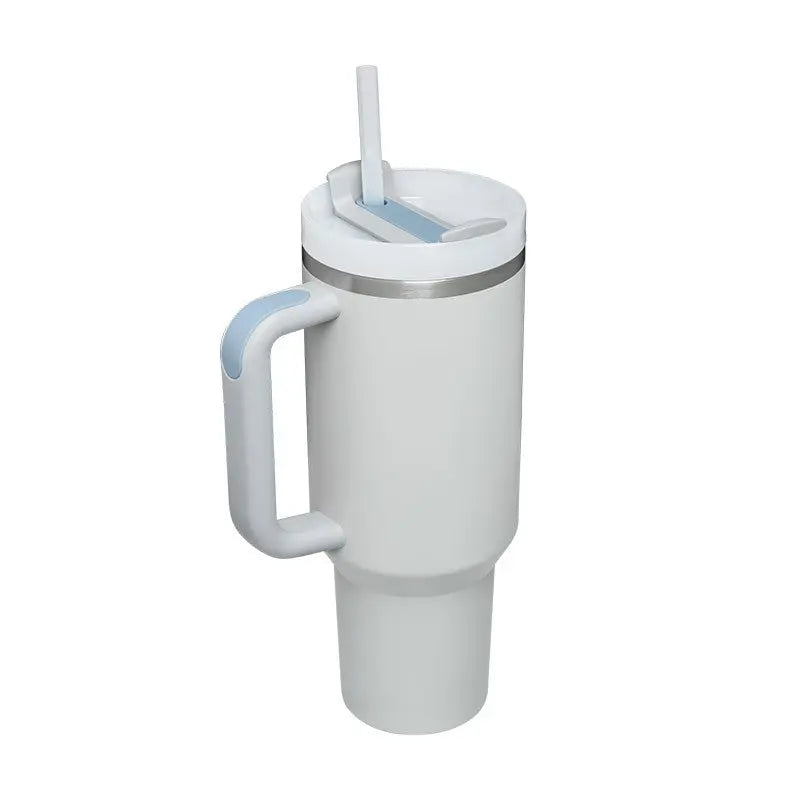 40 Oz Tumbler With Handle Straw Insulated, Stainless Steel Spill Proof Vacuum Coffee Cup Tumbler With Lid Tapered Mug Gifts For Valentine Lover Suitable For Car Gym Office Travel ODMPOD