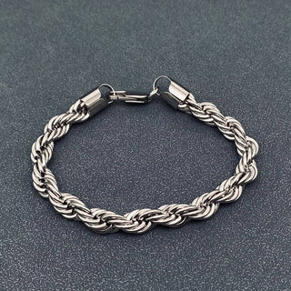 18K Gold-plated Twist Chain Stainless Steel Bracelet - MJ/BC