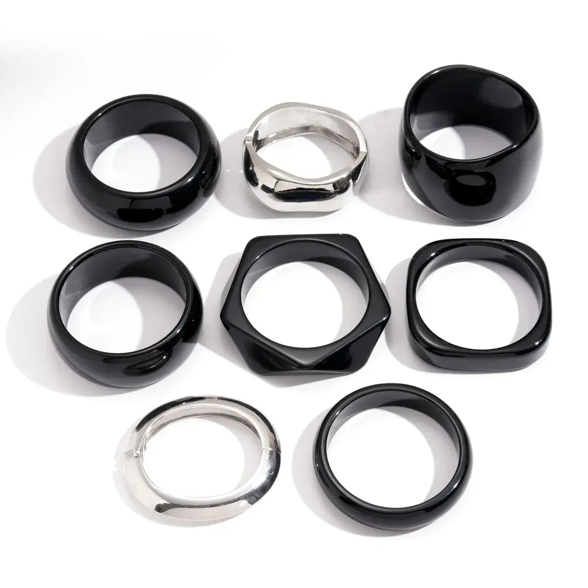 Metal Smooth-surfaced Irregular Square-open Bangle ODMPOD