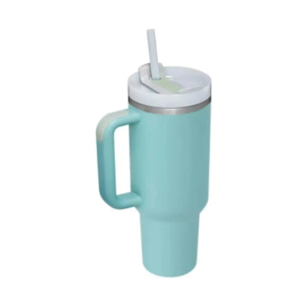 40 Oz Tumbler With Handle Straw Insulated, Stainless Steel Spill Proof Vacuum Coffee Cup Tumbler With Lid Tapered Mug Gifts For Valentine Lover Suitable For Car Gym Office Travel ODMPOD