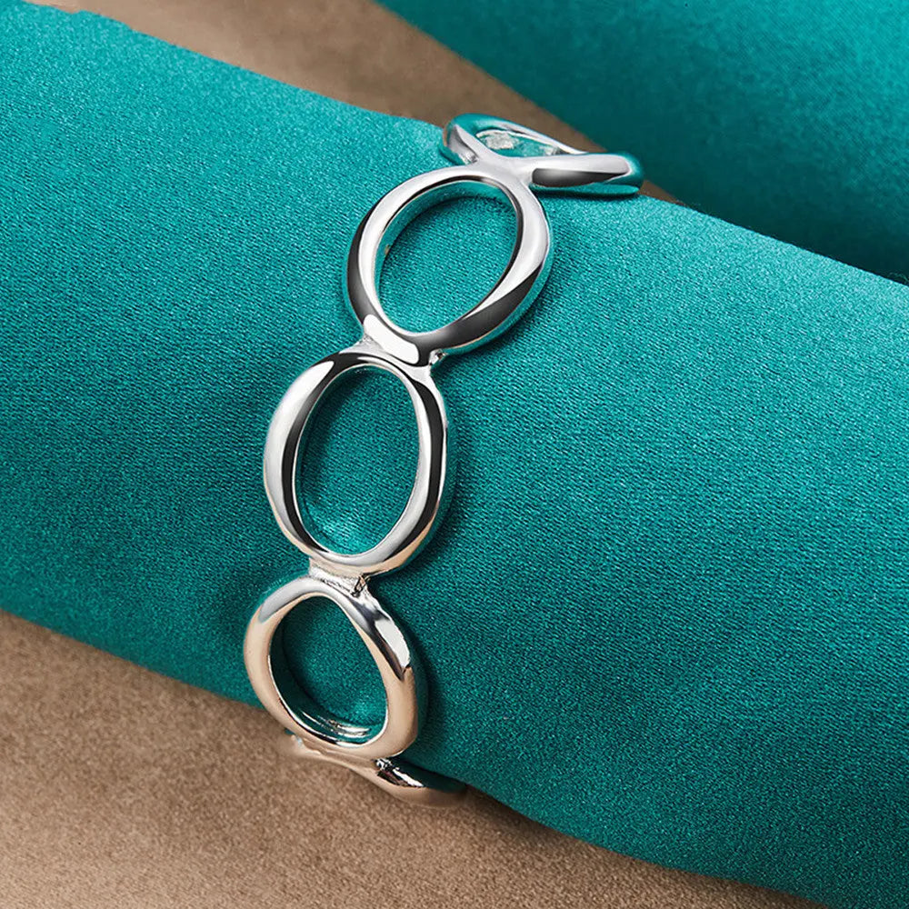 Silver Round O Bangle Jewelry ODMPOD