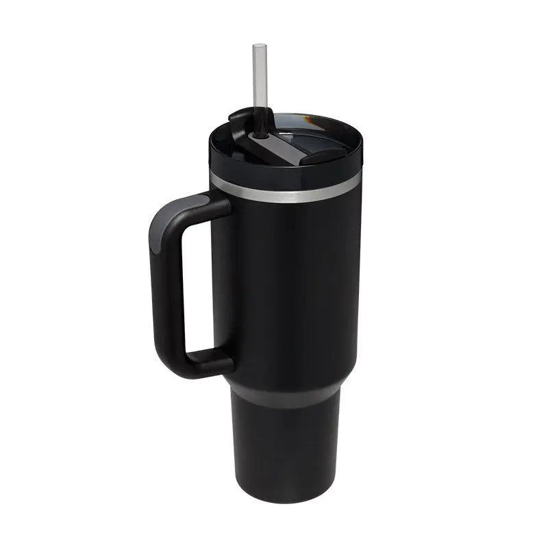 40 Oz Tumbler With Handle Straw Insulated, Stainless Steel Spill Proof Vacuum Coffee Cup Tumbler With Lid Tapered Mug Gifts For Valentine Lover Suitable For Car Gym Office Travel ODMPOD
