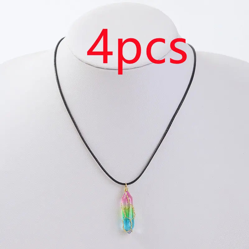 Women's Transparent Geometric Diamond Crystal Necklace Eternal Bloom Co