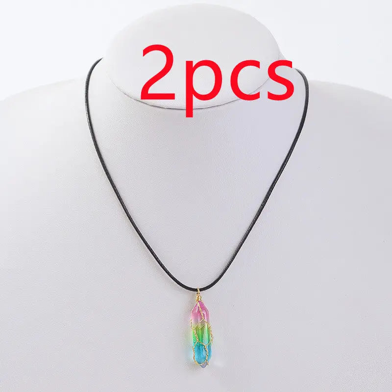 Women's Transparent Geometric Diamond Crystal Necklace Eternal Bloom Co