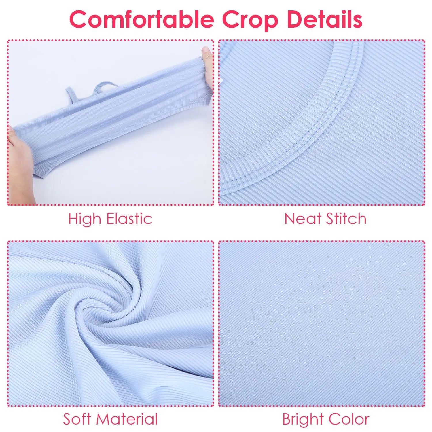 3 Pack Women Crop Basic Tank Top Ribbed Knit Sleeveless Round Neck 9 Color Machine Wash Summer Crop S To XL ODMPOD