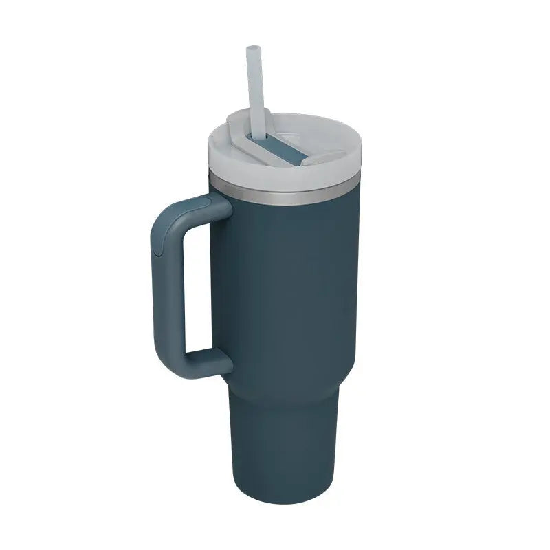 40 Oz Tumbler With Handle Straw Insulated, Stainless Steel Spill Proof Vacuum Coffee Cup Tumbler With Lid Tapered Mug Gifts For Valentine Lover Suitable For Car Gym Office Travel ODMPOD