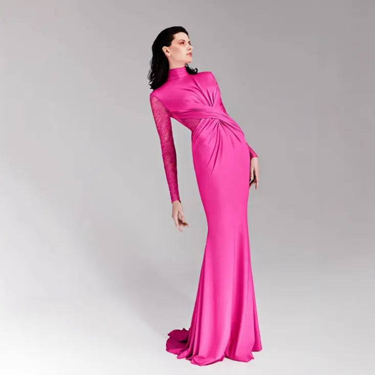 Vintage Lace Pleated Waist Tight Dress Eternal Bloom Co