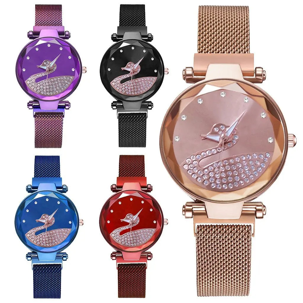 Starry Sky Womens Watch Lazy Little Swan Ladies Timepiece Eternal Bloom Co