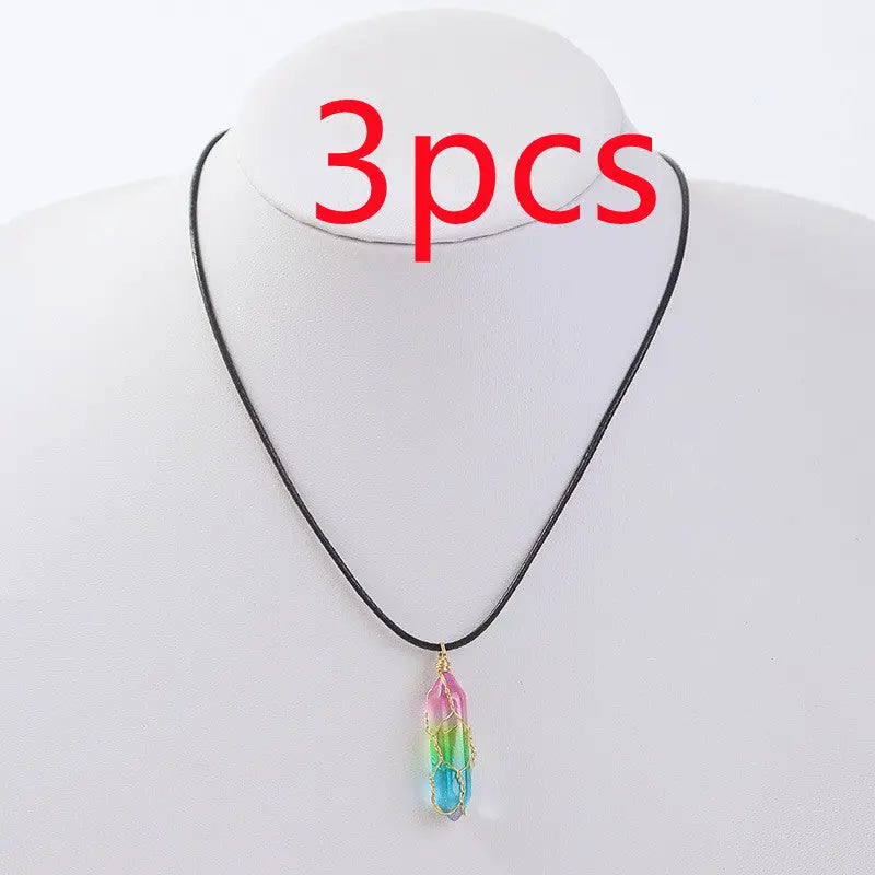 Women's Transparent Geometric Diamond Crystal Necklace Eternal Bloom Co